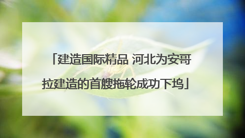 建造国际精品 河北为安哥拉建造的首艘拖轮成功下坞
